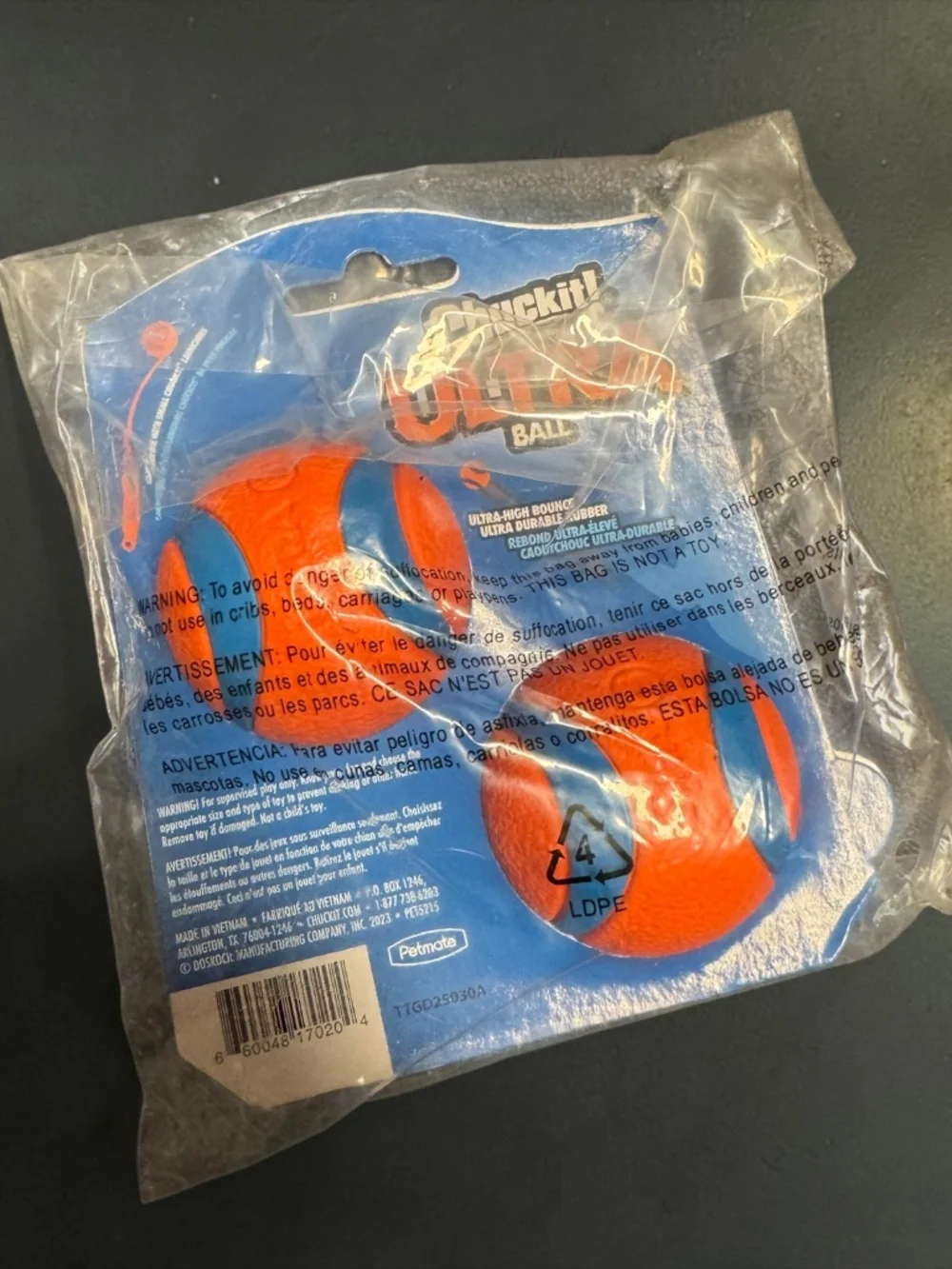 Chuckit! Ultra Ball 2-Pack Small Durable Fetch Dog Toys NWT